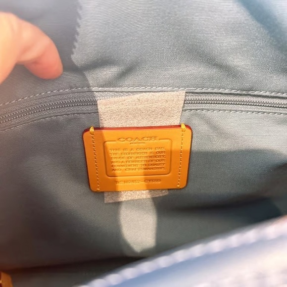 Coach Rowan Satchel Bag In Signature Denim Canvas NWT CY699 - Picture 6 of 6